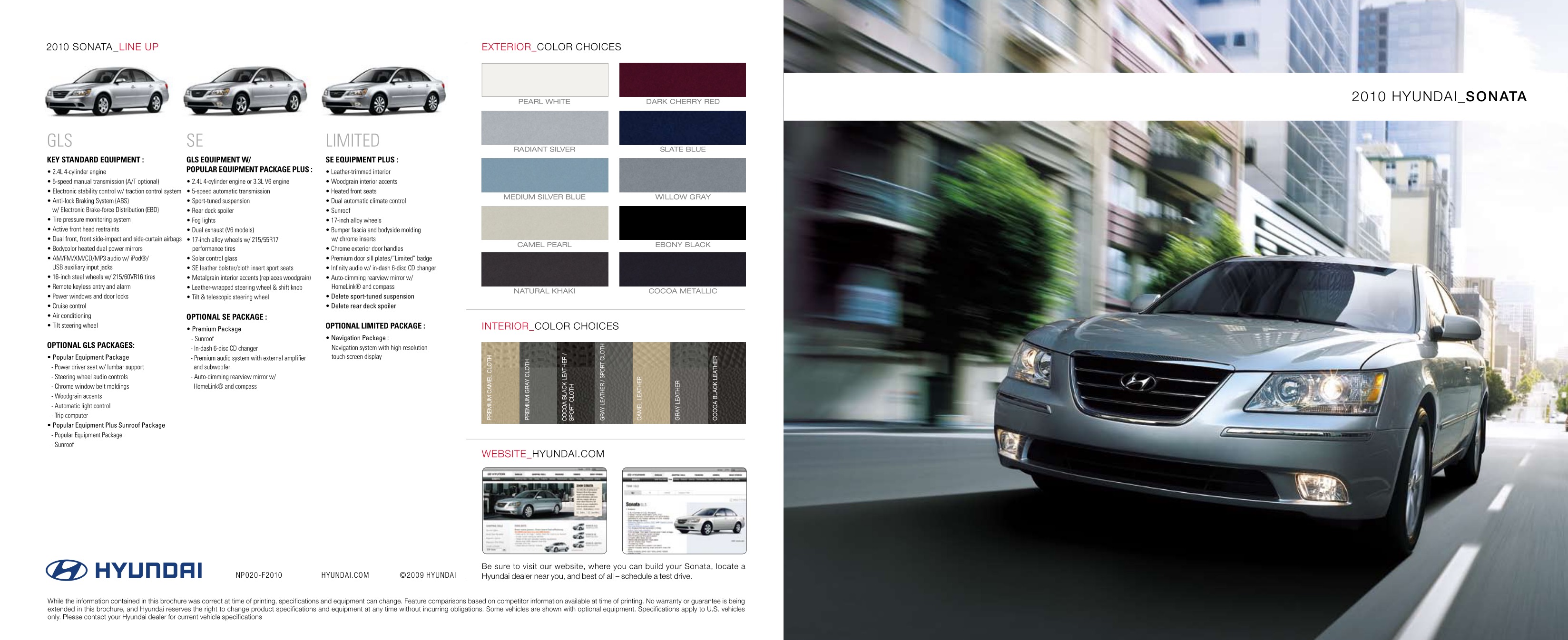 2010 Hyundai Sonata Brochure Page 4